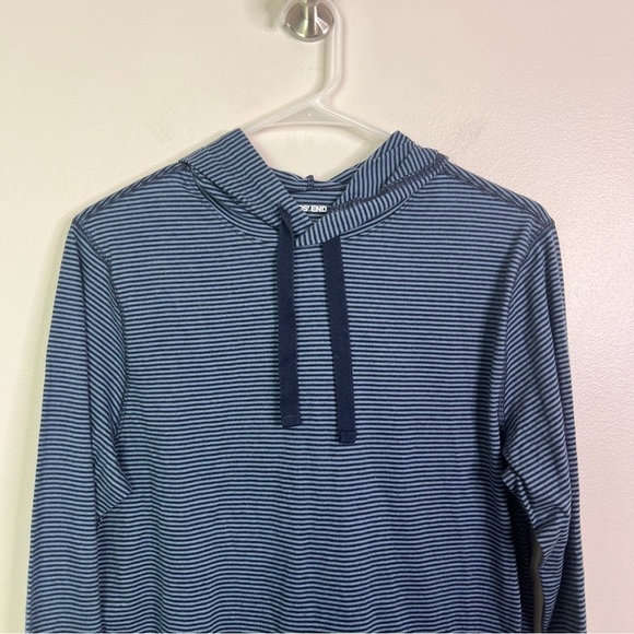 Land’s End Men’s Stripe Shirt Hoodie - Picture 2 of 9